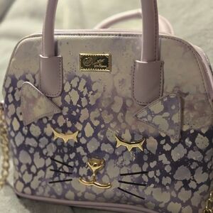 Betsey Johnson Purple Cat Mini Bag